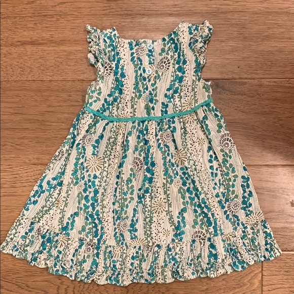 Floral Kids Dress in Blue and White - Picture 8 of 11